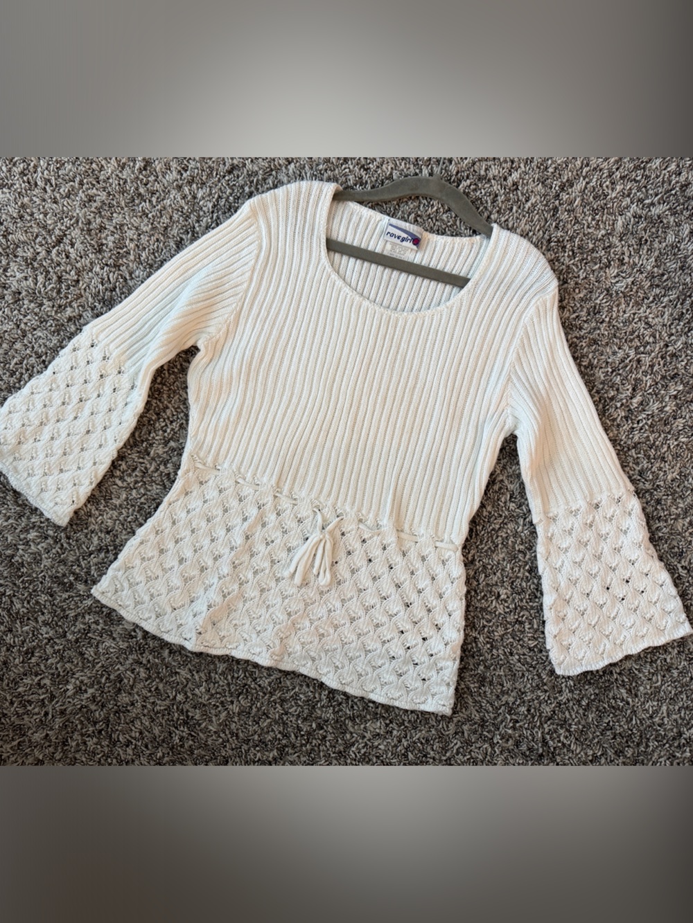 Girls' Knit Peplum Sweater Top
